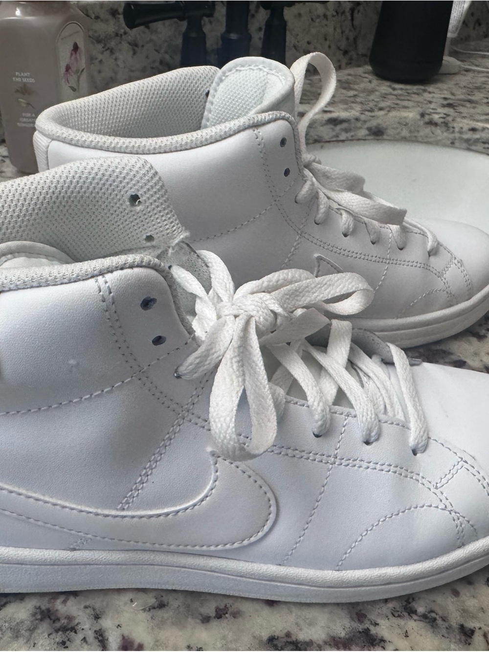 Nike Court Royale 2 Triple White Mid Top Sneakers – Women’s (Size 8) WHITE